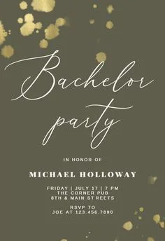 AI Bachelor Party Invitations
