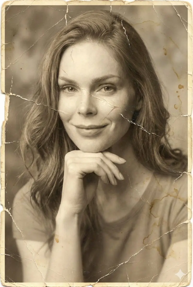 Restoring a faded portrait: original photo before restoration